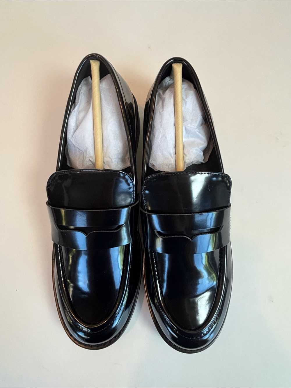 Madden Girl Cecilly Black Patent Penny Loafers Shoes Women’s Size 8.5 NIB - Picture 4 of 9